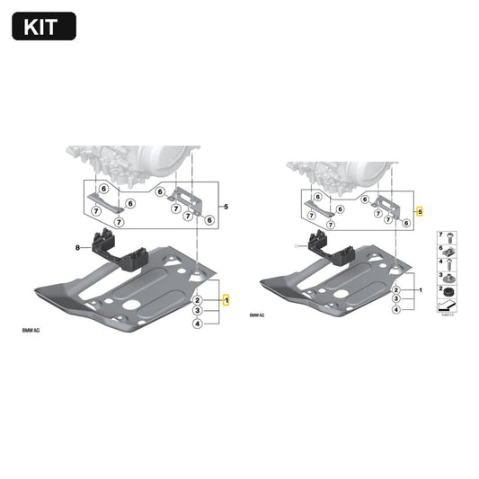 Kit Protetor de Cárter em Alumínio com Kit de Montagem BMW Motorrad F 750 GS / F 800 GS / F 850 GS / F 900 GS