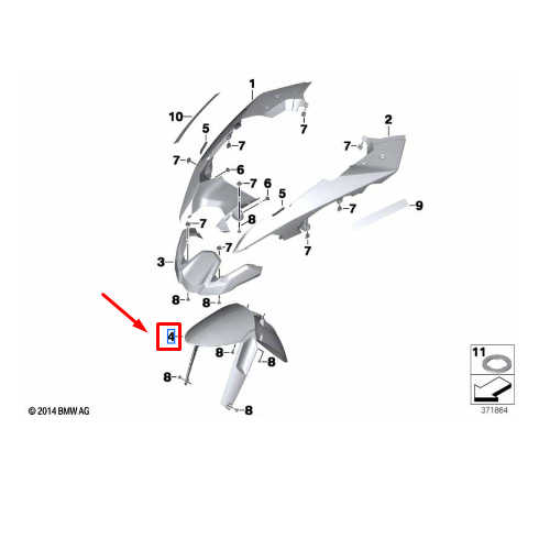 Paralamas Dianteiro R 1250 GS / R 1200 GS / R 1250 GSA