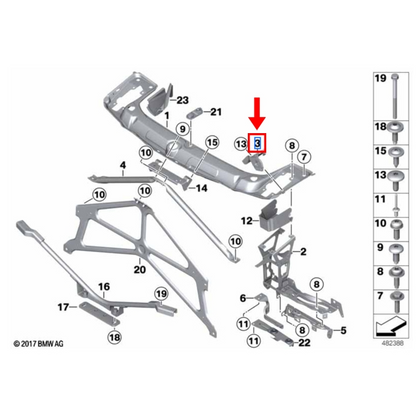 Suporte Farol Esquerdo Série 3 / Série 4