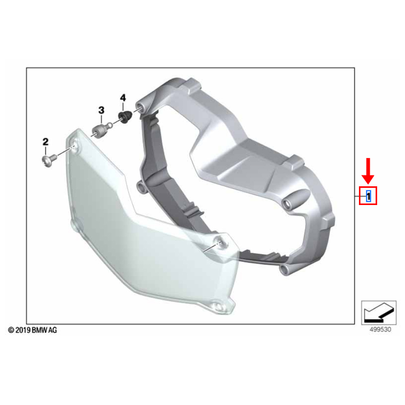 Protetor de Farol BMW F 750 GS / F 850 GS ADV / F 850 GS Alta Resistência Proteção Extra Contra Impactos e Detritos