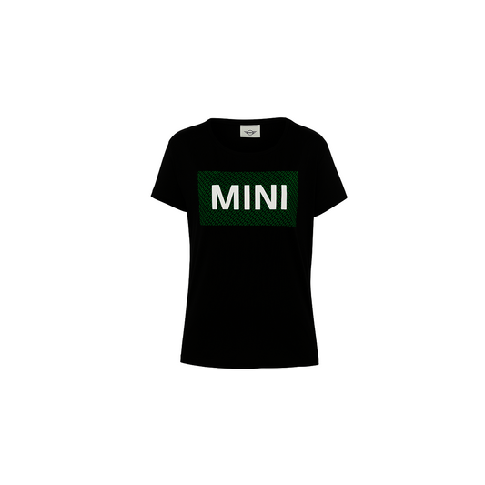 T-shirt MINI Wordmark Signet Feminina Preta