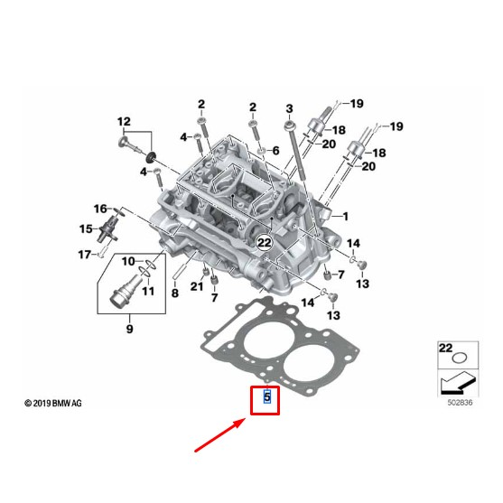 Junta Do Cabeçote BMW F 850 GS, F 900 GS