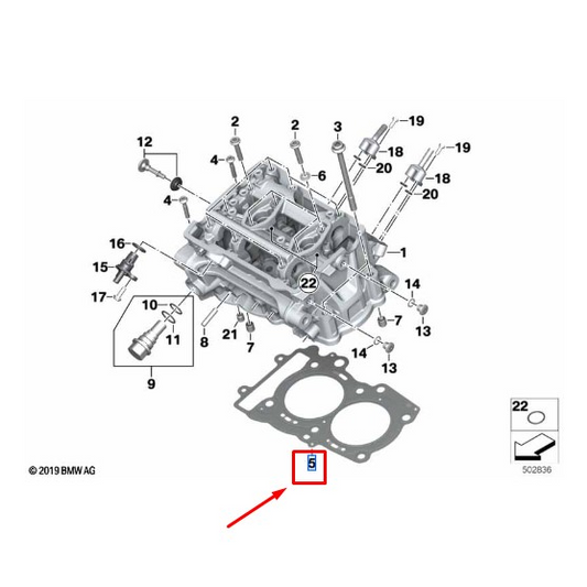 Junta Do Cabeçote BMW F 850 GS, F 900 GS N5