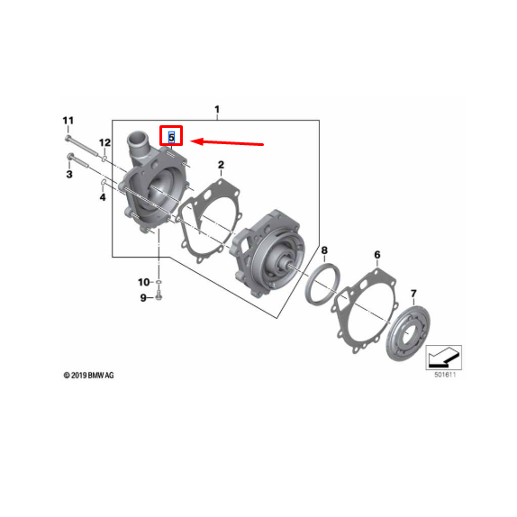 Tampa Da Bomba De Água BMW