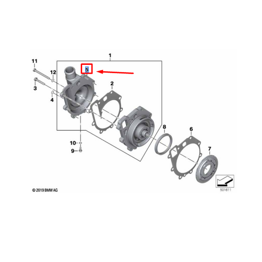 Tampa Da Bomba De Água BMW F 750 GS/ F 850 GS/ F 900 XR N5
