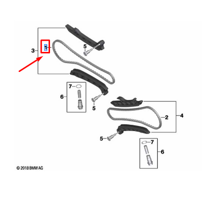 Corrente De Distribuição Esquerda BMW R 1250 GS / R 1250 GSA