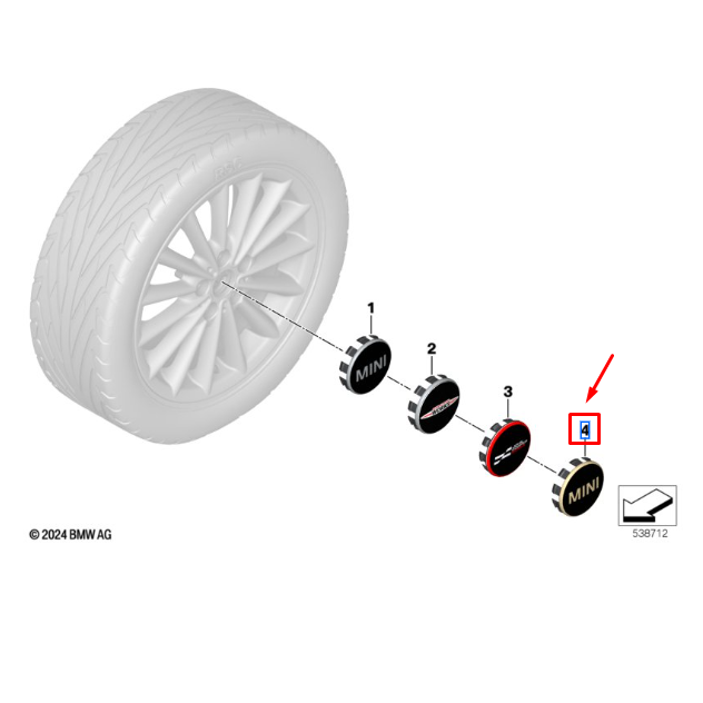 Tampa Do Cubo Da Roda MINI