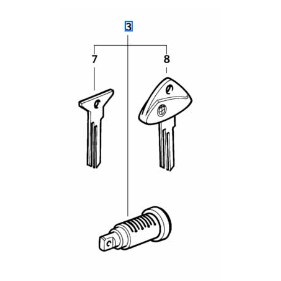 Canhão de fecho com chave BMW