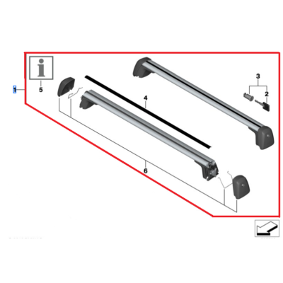 Roof Rack Barras de Teto BMW X1 U11 2023 +