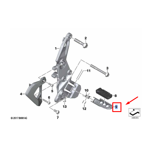 Pedaleira Lateral Direita F 750 GS / F 850 GS