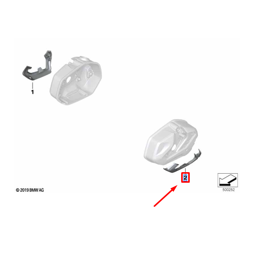 Protetor Esquerdo Da Tampa De Válvulas R 1250 GSA / R 1250 GS