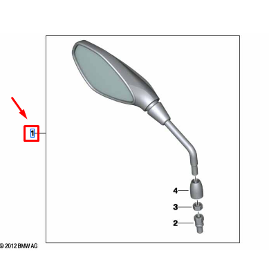 Espelho Retrovisor Direito BMW Motorrad  R 1250 GS / R 1200 GSA