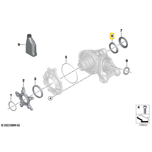 Vedação de Eixo BMW 59,8×75×7,5 mm