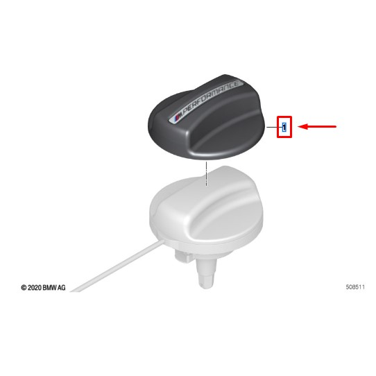 Tampa Do Tanque Carbono  BMW M Performance