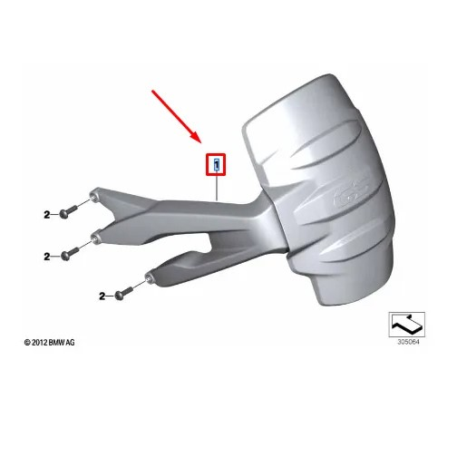 Suporte para top case BMW + Para-lama traseiro BMW - R 1200 GS  Adv.