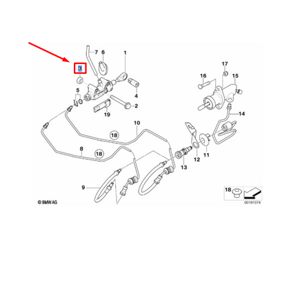 Porca Sextavada Autoblocante M6 BMW