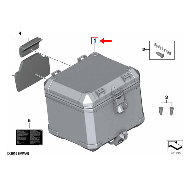 Top Case de Alumínio BMW R 1250 GS / F 850 GS / F 850 GSA