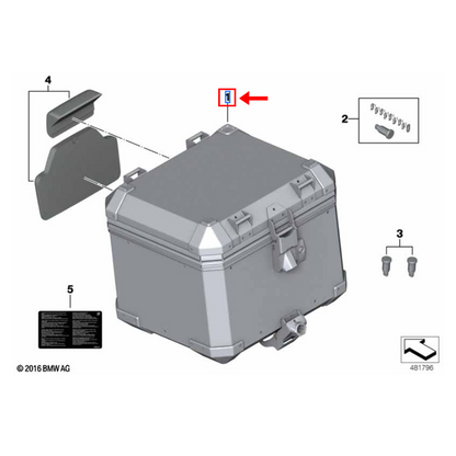 Top Case de Alumínio BMW R 1250 GS / F 850 GS / F 850 GSA