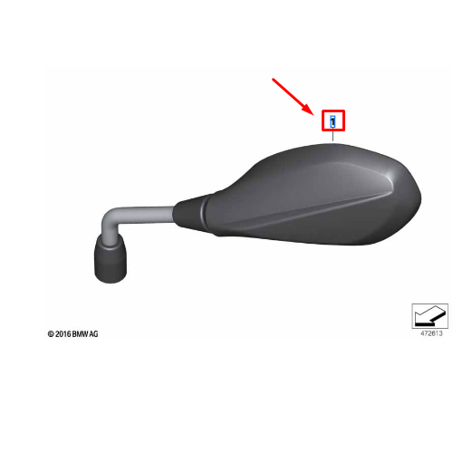Kit Espelhos Retrovisores Esquerdo e Direito BMW Motorrad G 310 GS / G 310 R