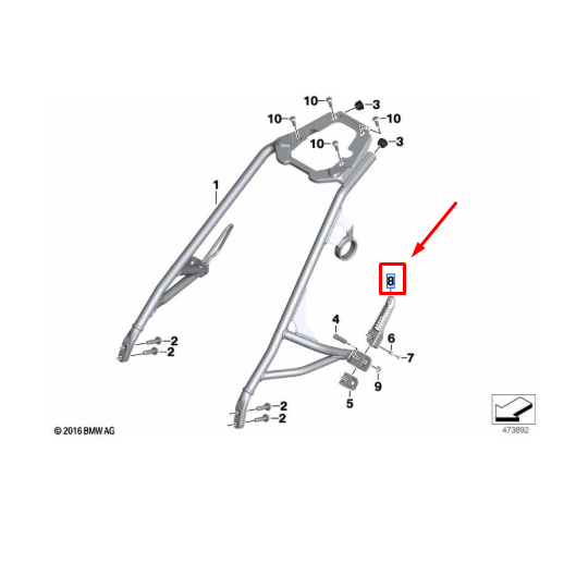 Poisa-Pés Traseiro Esquerdo BMW