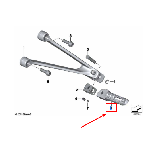 Pousa Pes Traseiro Direito BMW