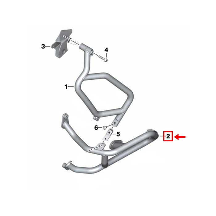 Aro Protetor Do Motor Esquerdo R 1250 GS Adv