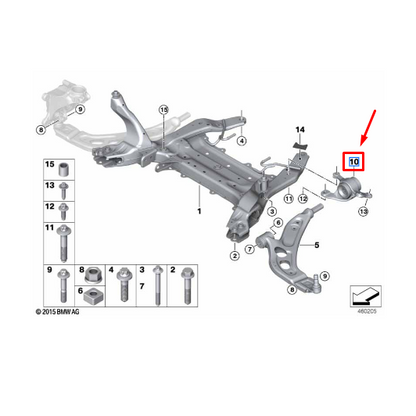 Bucha Traseira Bandeja Dianteira Esquerda Série 1 / Série 2 / X1 / X2