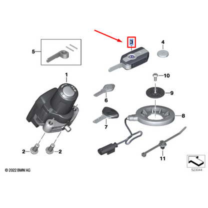 Chave Principal Keyless Ride BMW