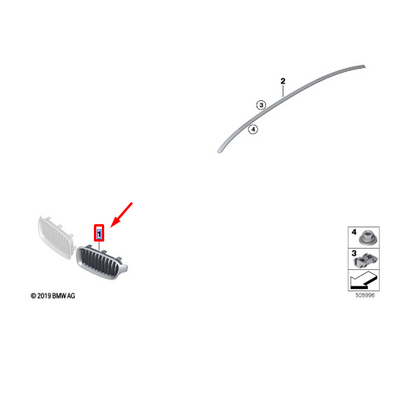 Grade Frontal Dianteira Esquerda Série 3