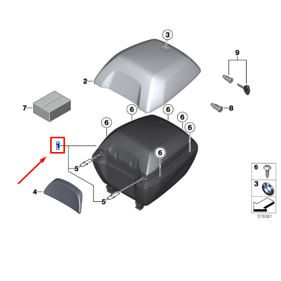 Top Case 30L BMW Baú Original para G 310 GS G 310 R C 400 X GT F 900 R S 1000 XR