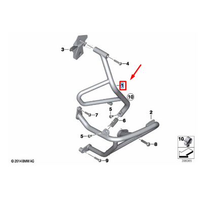 Aro Protetor Do Motor Esquerdo R 1200 GSA