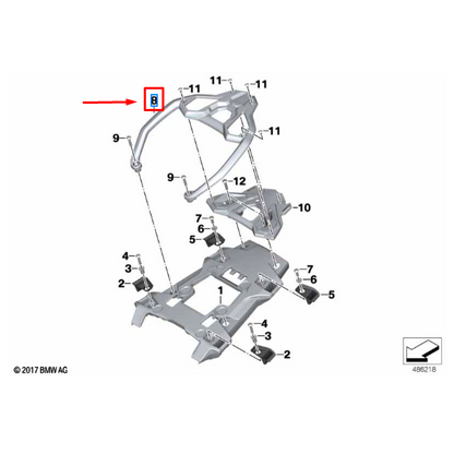 Porta Bagagem Superior (Alça) BMW F 750 GS / F 800 GS / F 850 GS / F 900 GS