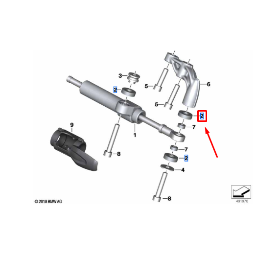 Anilha Amortecedor Direção BMW