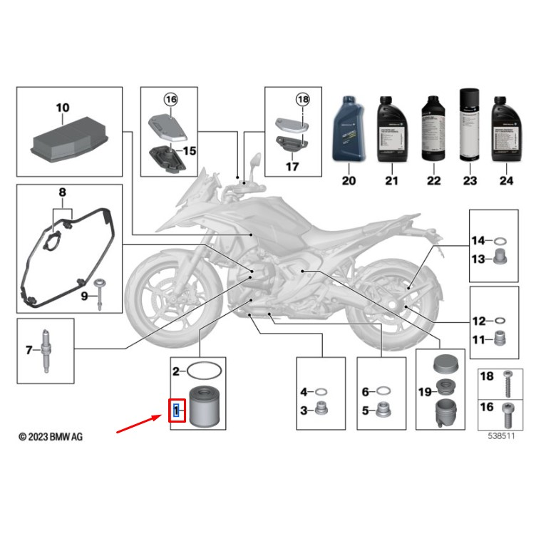 Filtro de Óleo BMW R 1300 GS / R 1300 GS ADV