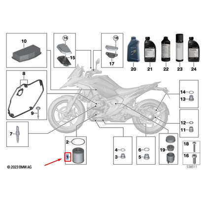 Filtro de Óleo BMW R 1300 GS / R 1300 GS ADV