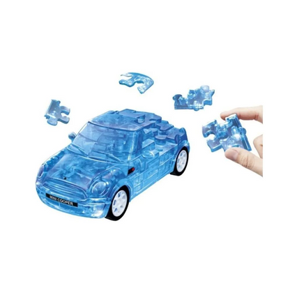 Miniatura Quebra-Cabeça 3D MINI Cooper Transparente 64 Peças Escala 1:32