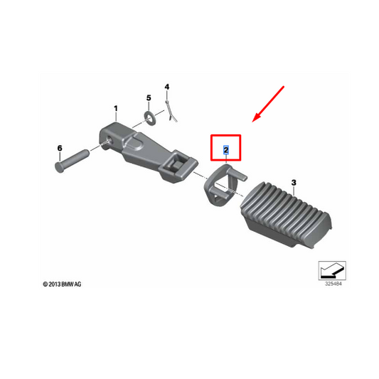 Disco De Encosto Direito Da Pedaleira  BMW F 700 GS / F 650 GS / F 800 GS A N2