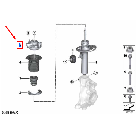 Coxim Amortecedor Dianteiro Série 3