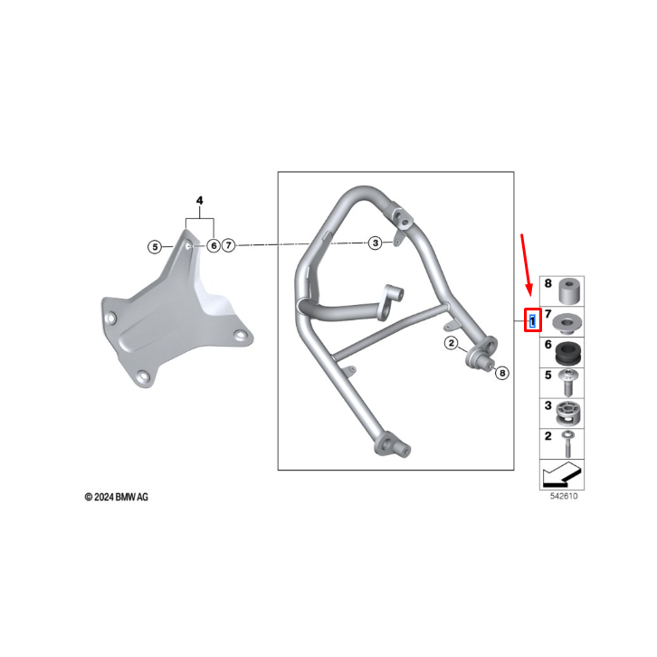 Protetor de Motor Esquerdo BMW R 1300 GS