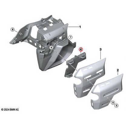 Kit Suporte Guarnição do Radiador Esquerdo e Direito BMW Motorrad R 1300 GS