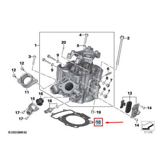 Junta Cabeça Cilindro (Cabeçote) BMW G310 GS / G310 R N10