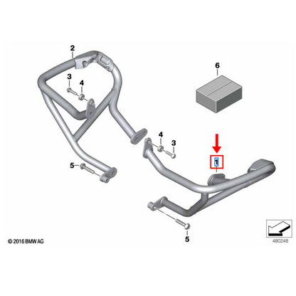 Protetor de Motor Esquerdo BMW R 1250 GS