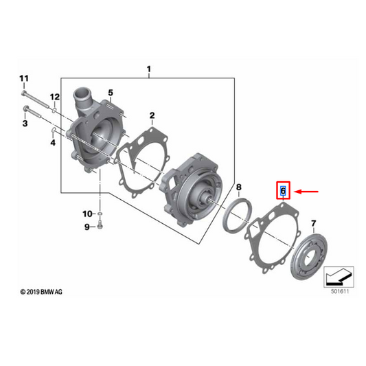 Vedação Da Tampa Da Bomba De Água BMW