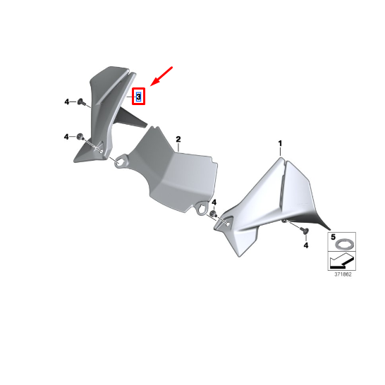Revestimento Do Cokpit Direito R 1200 GS /  R 1200 GSA