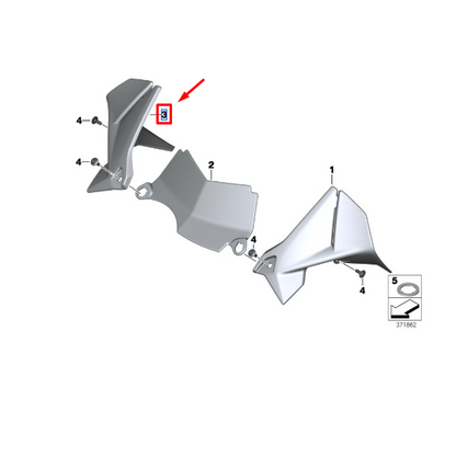 Revestimento Do Cokpit Direito R 1200 GS /  R 1200 GSA