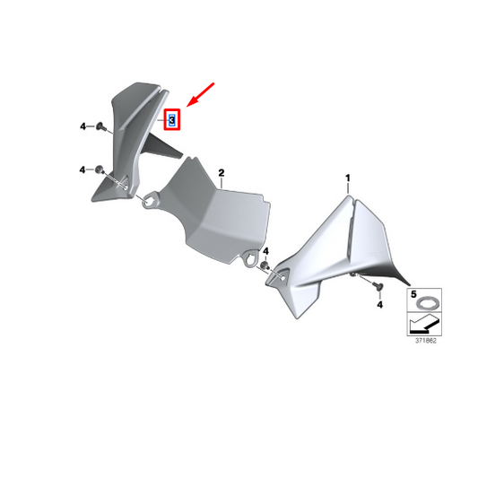 Revestimento Do Cokpit Direito R 1200 GS /  R 1200 GSA N3