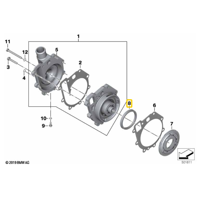 Anel de Vedação Bomba d?Água BMW Motorrad