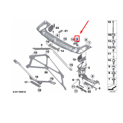 Suporte Farol Direito Série 3 / Série 4
