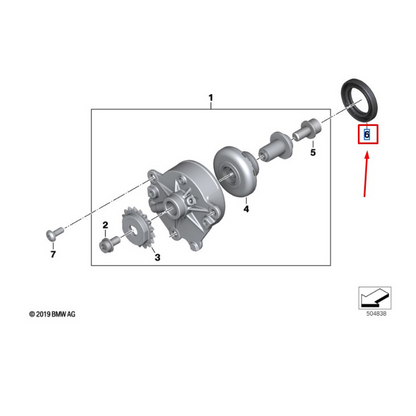 Anel Retentor do Eixo BWM R 1200 GS / R 1250 GS / ADV / R 18