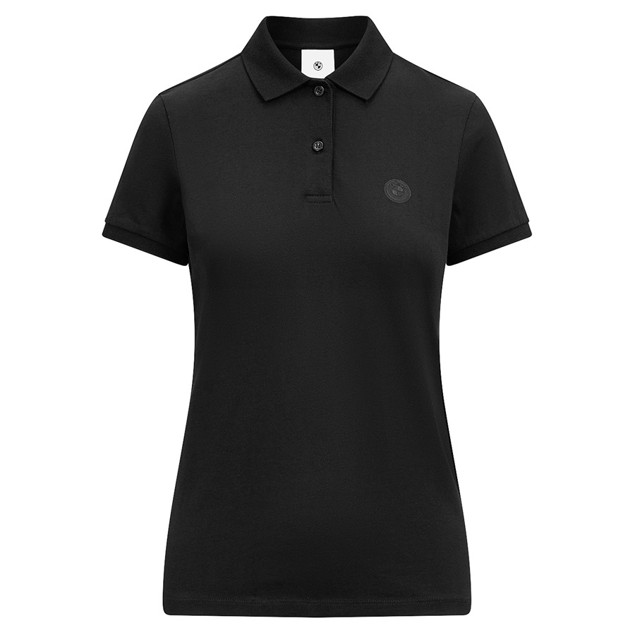 Polo Feminina BMW Preta Slim Fit